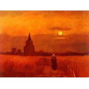 Wee Blue Coo Vincent Van Gogh Old Tower Fields 1884 Old Master Painting Art Print Poster Wall Decor 12X16 Inch Wee Blue Coo Vincent Van Gogh Old Tower Fields 1884 Old Master Painting Art Print Poster Wall Decor 12X16 Inch