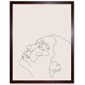 Wee Blue Coo Line Drawing Faces Woman Minimalist Art Print Framed Poster Wall Decor 12x16 inch Wee Blue Coo Line Drawing Faces Woman Minimalist Art Print Framed Poster Wall Decor 12x16 inch