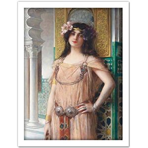 Fine Art Prints Comerre A Bejeweled Harem Beauty Woman Portrait Painting Large Framed Art Print Poster Wall Decor 18x24 in Fine Art Prints Comerre A Bejeweled Harem Beauty Woman Portrait Painting Large Framed Art Print Poster Wall Decor 18x24 in