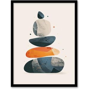 Artery8 Vertical Stacked Rocks Cairn Boho Stylised Design Living Room Artwork Framed Wall Art Print A4 Artery8 Vertical Stacked Rocks Cairn Boho Stylised Design Living Room Artwork Framed Wall Art Print A4