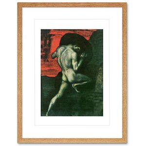 Wee Blue Coo PAINTING VON STUCK SISYPHUS OLD MASTER FRAMED PICTURE ART PRINT F97X9797 Wee Blue Coo PAINTING VON STUCK SISYPHUS OLD MASTER FRAMED PICTURE ART PRINT F97X9797