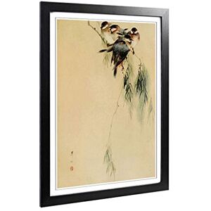 Big Box Art Framed Print of Blue Finches Birds Japanese Oriental Design Wall Art Picture Home Decor for Kitchen, Living Room, Bedroom, Hallway, Black, A2 / 24.5x18 Inch / 62x45cm Big Box Art Framed Print of Blue Finches Birds Japanese Oriental Design Wall Art Picture Home Decor for Kitchen, Living Room, Bedroom, Hallway, Black, A2 / 24.5x18 Inch / 62x45cm