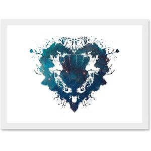 Wee Blue Coo Ink Splat Thistle Heart Scotland A4 Artwork Framed Wall Art Print Wee Blue Coo Ink Splat Thistle Heart Scotland A4 Artwork Framed Wall Art Print