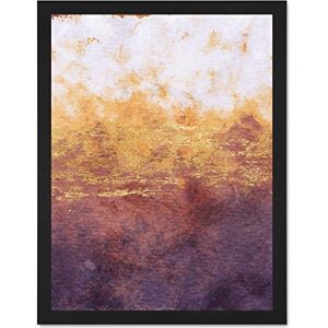 Wee Blue Coo Abstract Purple Yellow Gold Watercolour Large Framed Art Print Wall Poster 18x24 inch Wee Blue Coo Abstract Purple Yellow Gold Watercolour Large Framed Art Print Wall Poster 18x24 inch