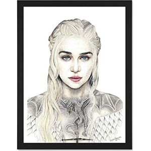 Wee Blue Coo Wayne Maguire Tattooed Mother Dragons Daenerys Inked Ikon Large Framed Art Print Poster Wall Decor 18x24 inch Wee Blue Coo Wayne Maguire Tattooed Mother Dragons Daenerys Inked Ikon Large Framed Art Print Poster Wall Decor 18x24 inch