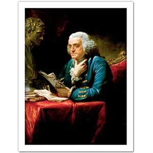 Fine Art Prints Martin Portrait Founding Father Benjamin Franklin Painting Artwork Framed Wall Art Print 18X24 Inch Fine Art Prints Martin Portrait Founding Father Benjamin Franklin Painting Artwork Framed Wall Art Print 18X24 Inch