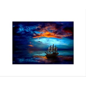 Wee Blue Coo TALL SHIP DARK MOODY SKY SEA BLACK FRAME FRAMED ART PRINT PICTURE MOUNT B12X9277 Wee Blue Coo TALL SHIP DARK MOODY SKY SEA BLACK FRAME FRAMED ART PRINT PICTURE MOUNT B12X9277