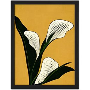 Doppelganger33 LTD Art Deco Pop Art White Calla Lily Flower Plant Artwork Framed Wall Art Print 18X24 Inch Doppelganger33 LTD Art Deco Pop Art White Calla Lily Flower Plant Artwork Framed Wall Art Print 18X24 Inch