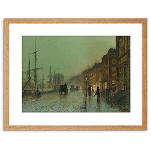 Wee Blue Coo Grimshaw Glasgow Docks 1881 Old Master Painting Framed Wall Art Print Wee Blue Coo Grimshaw Glasgow Docks 1881 Old Master Painting Framed Wall Art Print