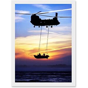 Artery8 Military UK British Chinook Helicopter Royal Marines Artwork Framed Wall Art Print A4 Artery8 Military UK British Chinook Helicopter Royal Marines Artwork Framed Wall Art Print A4