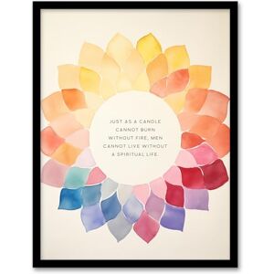 Artery8 Spiritual Life Buddhist Mindfulness Quote Watercolour Mandala Buddha Meditation Enlightenment Vihara Artwork Framed Wall Art Print A4 Artery8 Spiritual Life Buddhist Mindfulness Quote Watercolour Mandala Buddha Meditation Enlightenment Vihara Artwork Framed Wall Art Print A4