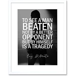 Artery8 Sport Quote Boxing Manager Cus D’Amato A Man Beaten By Himself Is A Tragedy Typography Artwork Framed Wall Art Print 12X16 Inch Artery8 Sport Quote Boxing Manager Cus D’Amato A Man Beaten By Himself Is A Tragedy Typography Artwork Framed Wall Art Print 12X16 Inch