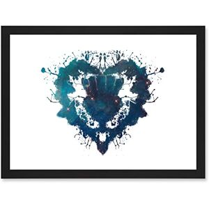 Wee Blue Coo Ink Splat Thistle Heart Scotland A4 Artwork Framed Wall Art Print Wee Blue Coo Ink Splat Thistle Heart Scotland A4 Artwork Framed Wall Art Print