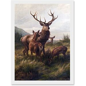 Artery8 Deiker Stag Deer Antlers Doe Animal Nature Painting Artwork Framed Wall Art Print A4 Artery8 Deiker Stag Deer Antlers Doe Animal Nature Painting Artwork Framed Wall Art Print A4