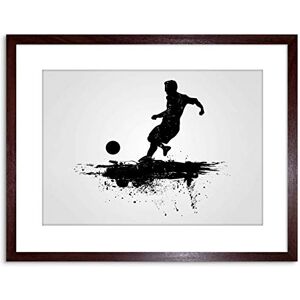 Wee Blue Coo SPORT FOOTBALL SOCCER SILHOUETTE SPLASH BLACK FRAMED PRINT F97X6418 Wee Blue Coo SPORT FOOTBALL SOCCER SILHOUETTE SPLASH BLACK FRAMED PRINT F97X6418
