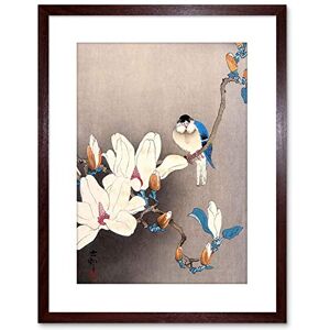 Wee Blue Coo Painting Japan Ohara Koson Bird Flower Framed Wall Art Print Wee Blue Coo Painting Japan Ohara Koson Bird Flower Framed Wall Art Print