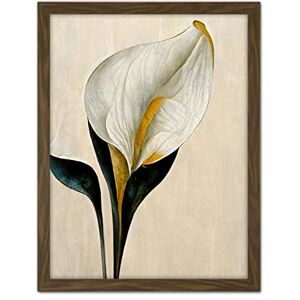 Wee Blue Coo Cala Lily Lilies Flower Abstract Minimalist Painting Cream Emerald Green Mustard Artwork Framed Wall Art Print 18X24 Inch Wee Blue Coo Cala Lily Lilies Flower Abstract Minimalist Painting Cream Emerald Green Mustard Artwork Framed Wall Art Print 18X24 Inch