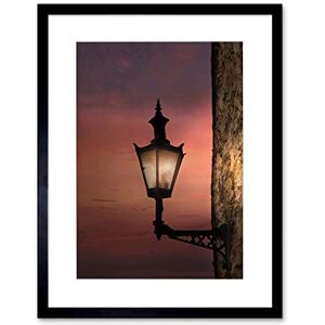 Wee Blue Coo OLD LAMP TUSCAN VILLAGE SUNSET BLACK FRAME FRAMED ART PRINT PICTURE B12X9358 Wee Blue Coo OLD LAMP TUSCAN VILLAGE SUNSET BLACK FRAME FRAMED ART PRINT PICTURE B12X9358