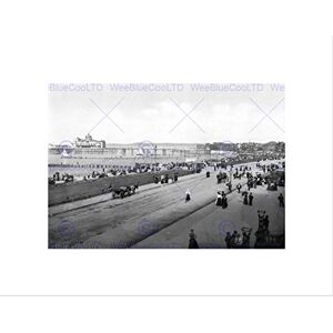 Wee Blue Coo Morecambe Parade And Pier England Vintage Old BW Wall Art Print Wee Blue Coo Morecambe Parade And Pier England Vintage Old BW Wall Art Print
