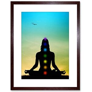Wee Blue Coo Painting Illustration Buddhist Lotus Chakras Meditation Framed Wall Art Print Wee Blue Coo Painting Illustration Buddhist Lotus Chakras Meditation Framed Wall Art Print