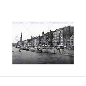 Wee Blue Coo Dovenfleet In Hamburg Germany Around 1890 Old BW Wall Art Print Wee Blue Coo Dovenfleet In Hamburg Germany Around 1890 Old BW Wall Art Print