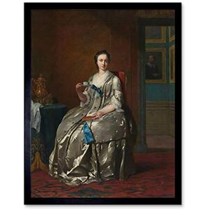 Artery8 Van Der Mijn Portrait Of Maggie Muilman Painting Art Print Framed Poster Wall Decor 12x16 inch Artery8 Van Der Mijn Portrait Of Maggie Muilman Painting Art Print Framed Poster Wall Decor 12x16 inch