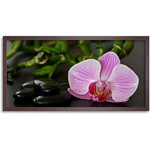 Wee Blue Coo Pink Orchid Pretty Flower Long Panel Framed Wall Art Print Wee Blue Coo Pink Orchid Pretty Flower Long Panel Framed Wall Art Print