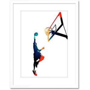 Wee Blue Coo Painting Sport Basketball Jump Hoop Ball Dunk Framed Wall Art Print Wee Blue Coo Painting Sport Basketball Jump Hoop Ball Dunk Framed Wall Art Print