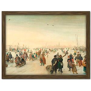 Artery8 Avercamp Enjoying The Ice Near A Town Painting Artwork Framed Wall Art Print 18X24 Inch Artery8 Avercamp Enjoying The Ice Near A Town Painting Artwork Framed Wall Art Print 18X24 Inch