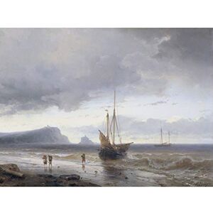 Artery8 Louis Meijer Along The Coast Ship Sea Painting Art Print Canvas Premium Wall Decor Poster Mural Artery8 Louis Meijer Along The Coast Ship Sea Painting Art Print Canvas Premium Wall Decor Poster Mural