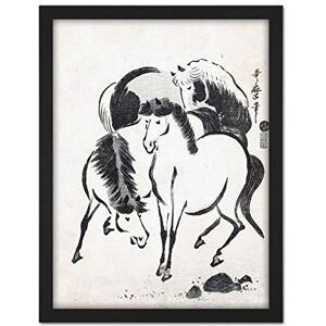 Artery8 Kitagawa Utamaro Three Horses Japanese Drawing Artwork Framed Wall Art Print 18X24 Inch Artery8 Kitagawa Utamaro Three Horses Japanese Drawing Artwork Framed Wall Art Print 18X24 Inch