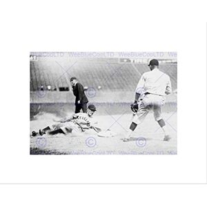 Wee Blue Coo Vintage Sport Baseball Cleveland Fewster Base USA Wall Art Print Wee Blue Coo Vintage Sport Baseball Cleveland Fewster Base USA Wall Art Print