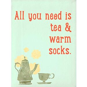 Wee Blue Coo All You Need Is Tea And Warm Socks Picture Art Canvas Print Wee Blue Coo All You Need Is Tea And Warm Socks Picture Art Canvas Print