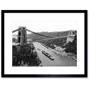 Wee Blue Coo Bristol Clifton Suspension Bridge North East Cliffs England Old Framed Wall Art Print Wee Blue Coo Bristol Clifton Suspension Bridge North East Cliffs England Old Framed Wall Art Print