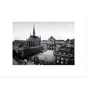 Wee Blue Coo PALAIS DE JUSTICE AND HOLY CHAPEL PARIS FRANCE BW FRAMED ART PRINT MOUNT B12X522 Wee Blue Coo PALAIS DE JUSTICE AND HOLY CHAPEL PARIS FRANCE BW FRAMED ART PRINT MOUNT B12X522