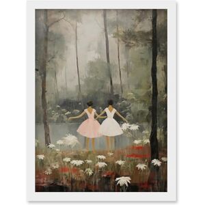 Artery8 Forest Ballet Oil Painting Kids Bedroom Ballerinas Gracefully Dancing by a Lake Artwork Framed Wall Art Print A4 Artery8 Forest Ballet Oil Painting Kids Bedroom Ballerinas Gracefully Dancing by a Lake Artwork Framed Wall Art Print A4