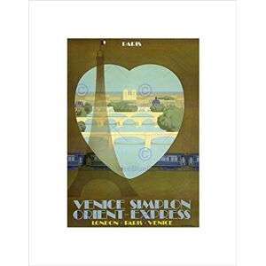 Wee Blue Coo ORIENT EXPRESS VENICE PARIS TUNNEL RAIL TRAIN EIFFEL TOWER ART PRINT B12X2975 Wee Blue Coo ORIENT EXPRESS VENICE PARIS TUNNEL RAIL TRAIN EIFFEL TOWER ART PRINT B12X2975