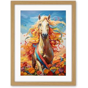 Artery8 Girls Bedroom Nursery Artwork Fantasy Horse Colourful Mane Bright Bold Fun Happy Artwork Framed Wall Art Print 18X24 Inch Artery8 Girls Bedroom Nursery Artwork Fantasy Horse Colourful Mane Bright Bold Fun Happy Artwork Framed Wall Art Print 18X24 Inch