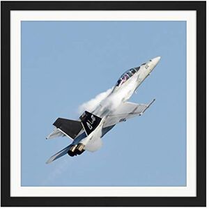 Fine Art Prints Military USA Navy FA-18F Super Hornet Strike Fighter Photo Square Wooden Framed Wall Art Print Picture 16X16 Inch Fine Art Prints Military USA Navy FA-18F Super Hornet Strike Fighter Photo Square Wooden Framed Wall Art Print Picture 16X16 Inch