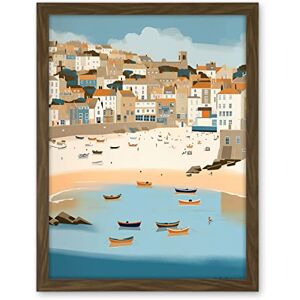 Artery8 Small Boats in St Ives Bay Coastal Cityscape Artwork Framed Wall Art Print 18X24 Inch Artery8 Small Boats in St Ives Bay Coastal Cityscape Artwork Framed Wall Art Print 18X24 Inch