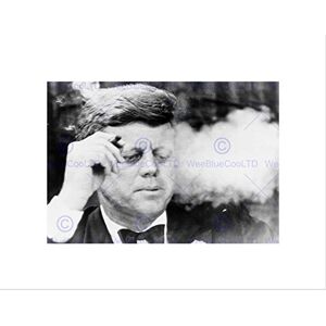 Wee Blue Coo VINTAGE B&W JFK KENNEDY PORTRAIT SMOKING CIGAR FRAMED ART PRINT MOUNT B12X11728 Wee Blue Coo VINTAGE B&W JFK KENNEDY PORTRAIT SMOKING CIGAR FRAMED ART PRINT MOUNT B12X11728