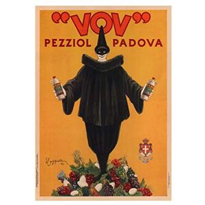 Wee Blue Coo Vintage Ad Vov Pezziol Liqueur Padova Italy Clown Retro Wall Art Print Wee Blue Coo Vintage Ad Vov Pezziol Liqueur Padova Italy Clown Retro Wall Art Print