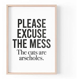 Tongue in Peach Funny Quote Print Home Prints The Cats Are Ars*holes Aesthetic Wall Art Funny Family Pet Quote A4 A3 A5 *FRAME NOT INCLUDED* PBH126 Tongue in Peach Funny Quote Print Home Prints The Cats Are Ars*holes Aesthetic Wall Art Funny Family Pet Quote A4 A3 A5 *FRAME NOT INCLUDED* PBH126