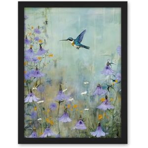 Artery8 Bluebell Hummingbird Pastel Painting Nectar Flowers Field Oil Painting Colour Artwork Framed Wall Art Print 18X24 Inch Artery8 Bluebell Hummingbird Pastel Painting Nectar Flowers Field Oil Painting Colour Artwork Framed Wall Art Print 18X24 Inch