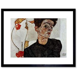 Wee Blue Coo Egon Schiele Self Portrait Old Master Picture Framed Wall Art Print Wee Blue Coo Egon Schiele Self Portrait Old Master Picture Framed Wall Art Print
