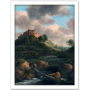 Artery8 Van Ruisdael Bentheim Castle Sky Stream Painting Artwork Framed Wall Art Print 18X24 Inch Artery8 Van Ruisdael Bentheim Castle Sky Stream Painting Artwork Framed Wall Art Print 18X24 Inch
