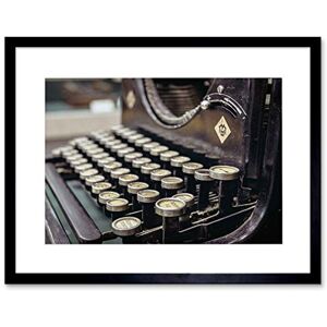 Wee Blue Coo PHOTOGRAPH OLD TYPEWRITER KEYBOARD RETRO VINTAGE FRAMED ART PRINT MOUNT B12X3707 Wee Blue Coo PHOTOGRAPH OLD TYPEWRITER KEYBOARD RETRO VINTAGE FRAMED ART PRINT MOUNT B12X3707