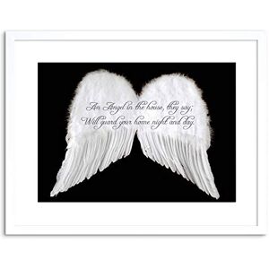 Wee Blue Coo Quote An Angel In The House Wings Motivation Framed Wall Art Print Wee Blue Coo Quote An Angel In The House Wings Motivation Framed Wall Art Print
