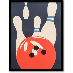 Artery8 Bowling Ball Strike Knocked Pins Sport Fun Man Cave Artwork Framed Wall Art Print 18X24 Inch Artery8 Bowling Ball Strike Knocked Pins Sport Fun Man Cave Artwork Framed Wall Art Print 18X24 Inch