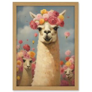 Artery8 The Llama Wedding Rose Bloom Flower Headdress Fun Artwork Kids Bedroom Artwork Framed A3 Wall Art Print Artery8 The Llama Wedding Rose Bloom Flower Headdress Fun Artwork Kids Bedroom Artwork Framed A3 Wall Art Print